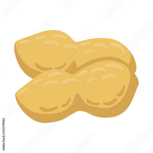 Nuts Sign Emoji Icon Illustration. Peanuts Vector Symbol Emoticon Design Clip Art Sign Comic Style.