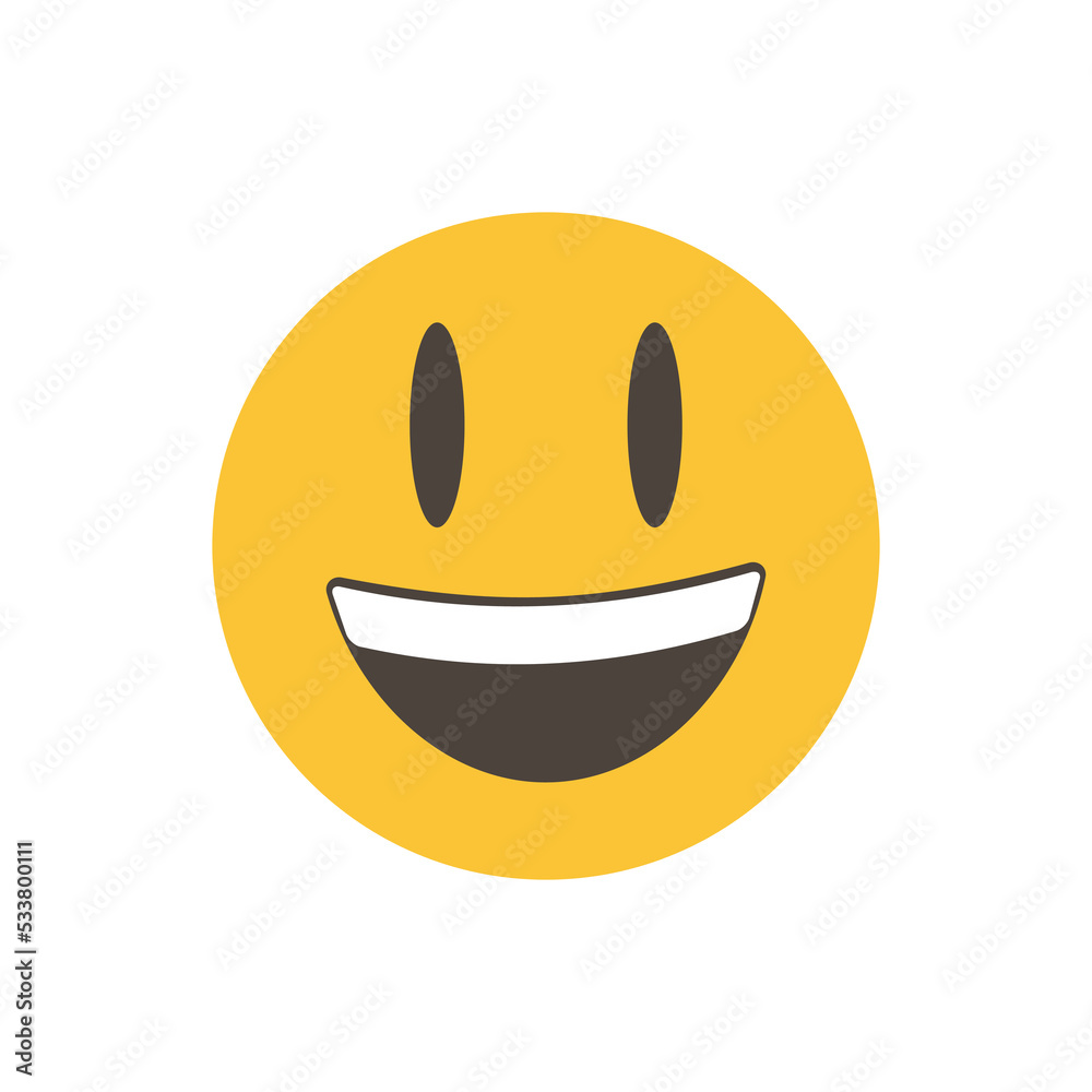 Grinning face with big eyes. funny yellow emoticon. emoji. Isolated 3D. Vector Emoji. for app Grinning face with big eyes. funny yellow emoticon. emoji. Isolated 3D. Vector Emoji. for app