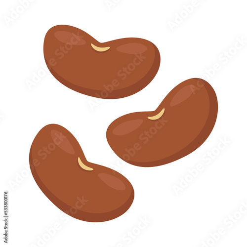 Beans Sign Emoji Icon Illustration. Frijoles Vector Symbol Emoticon Design Clip Art Sign Comic Style.