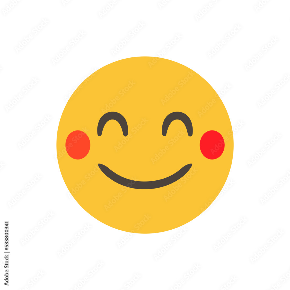 Fototapeta premium Smile. Vector illustration. emoji. Isolated 3D. Vector Emoji. for interface