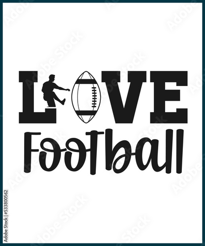 Football fan saying, quote for T shirts design. Football lover gift idea. American football tee typography phrase vector illustration print, card, greeting, sticker.