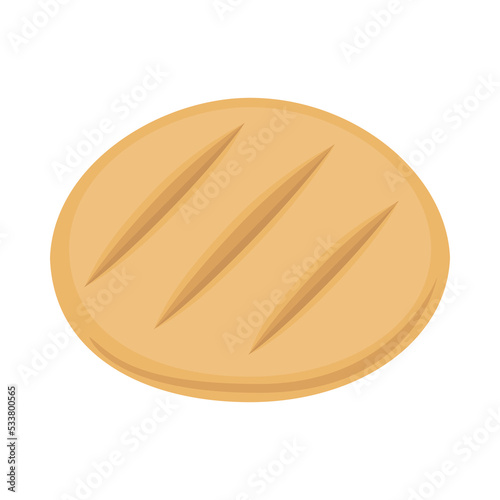 Arepa Sign Emoji Icon Illustration. Bakery Vector Symbol Emoticon Design Clip Art Sign Comic Style.