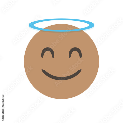 Angel, means being as innocent and pure as an angel. Vector illustration. realistic emoticon. 3D emoticon for web. for emoticon characters design collection. for app