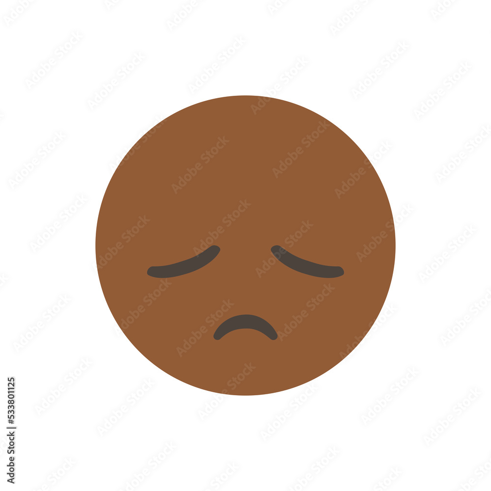 Sad, sad face, sorrowful. Vector illustration. realistic emoticon. Isolated 3D. for emoticon characters design collection. for ui interface Sad, sad face, sorrowful. Vector illustration. realistic emoticon. Isolated 3D. for emoticon characters design collection. for ui interface