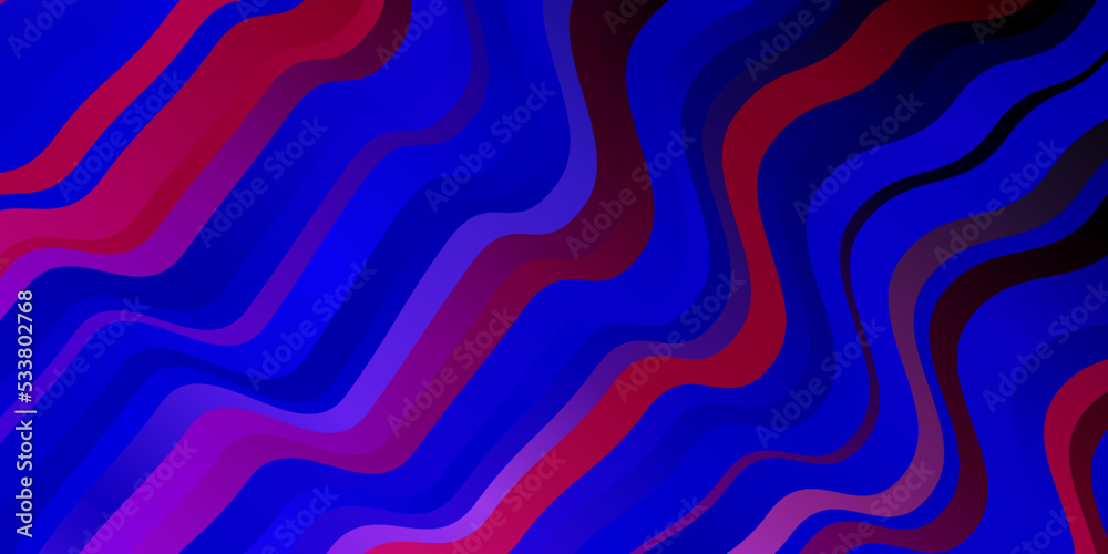 Dark Pink, Blue vector backdrop with curves. Dark Pink, Blue vector backdrop with curves.
