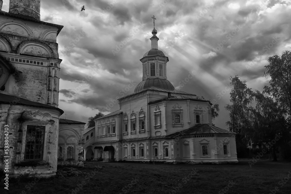 veliky ustyug church landscape russia north religion architecture
