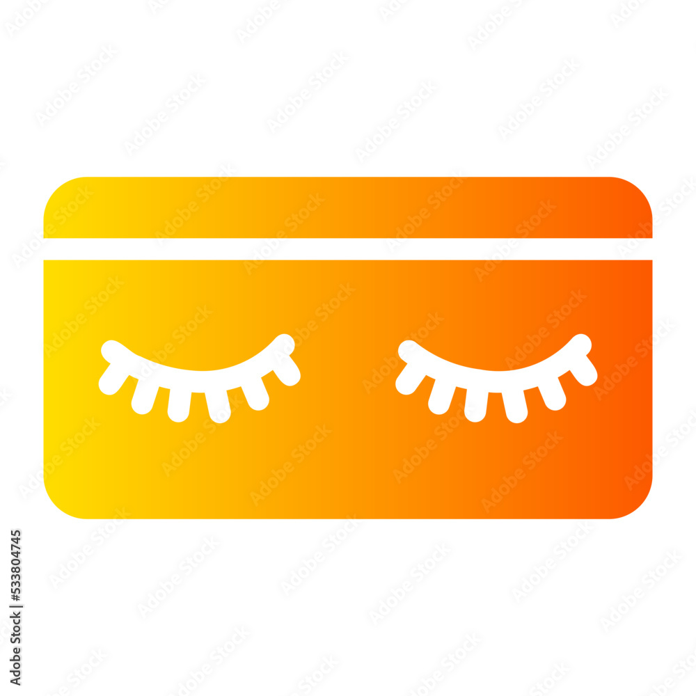 Eyelashes gradient icon Eyelashes gradient icon