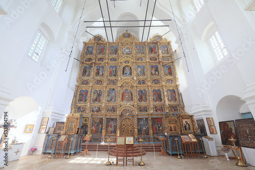 Canvastavla interior of the church iconostasis icons objects of worship altar religion cruci