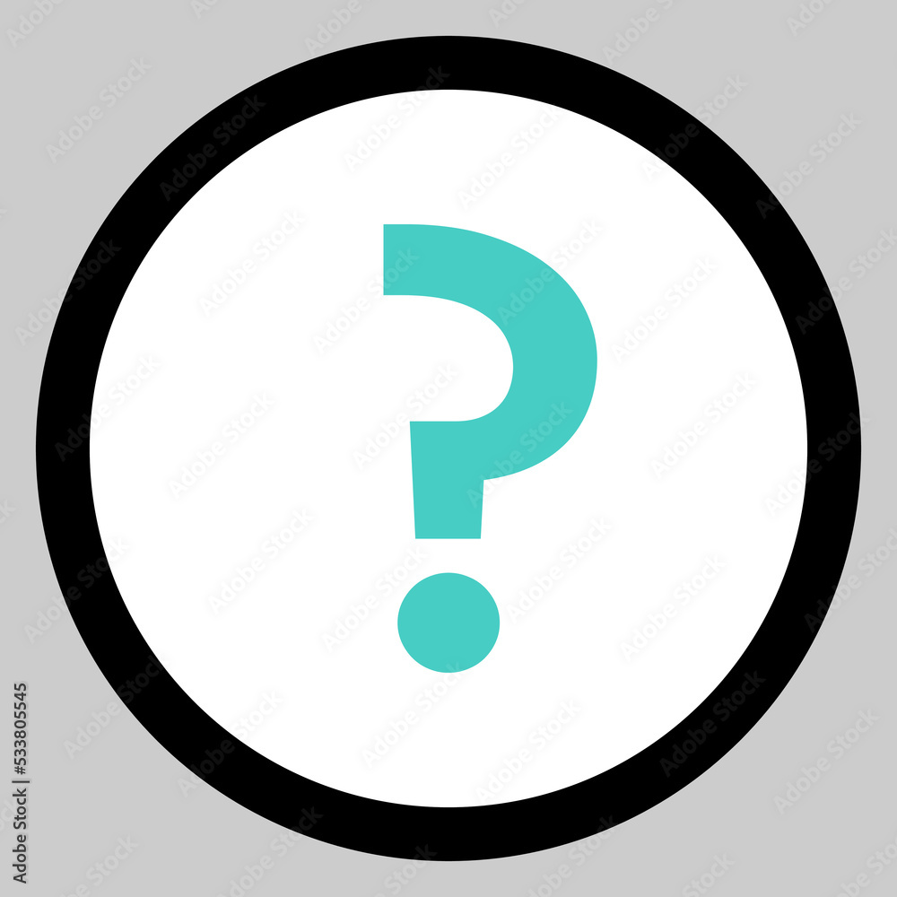 Question mark, FAQ sign, Help symbol, vector mark symbols light blue style. Isolated icon.