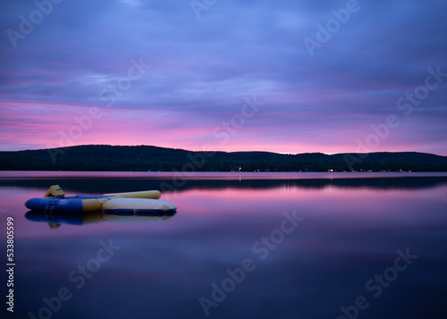 sunset over lake