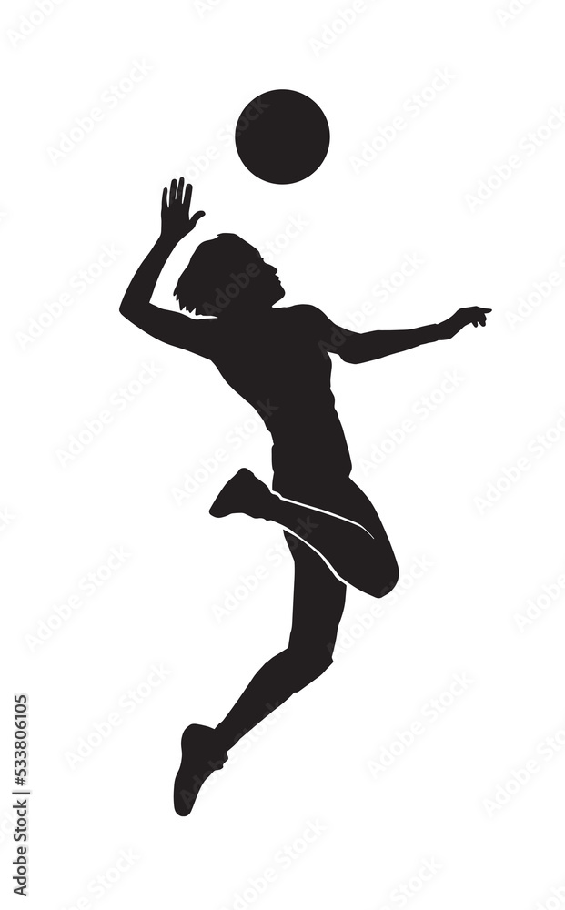 vector silhouettes of women's beach volleyball on white vector silhouettes of women's beach volleyball on white