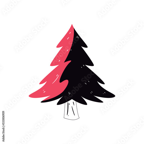 flat pink tree
