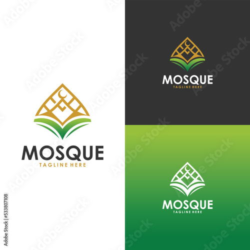 mosque logo icon vector isolated