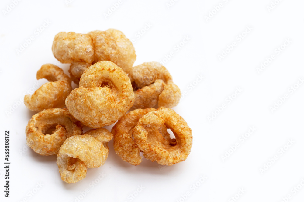 Crispy pork rinds or pork snack. Crispy pork rinds or pork snack.