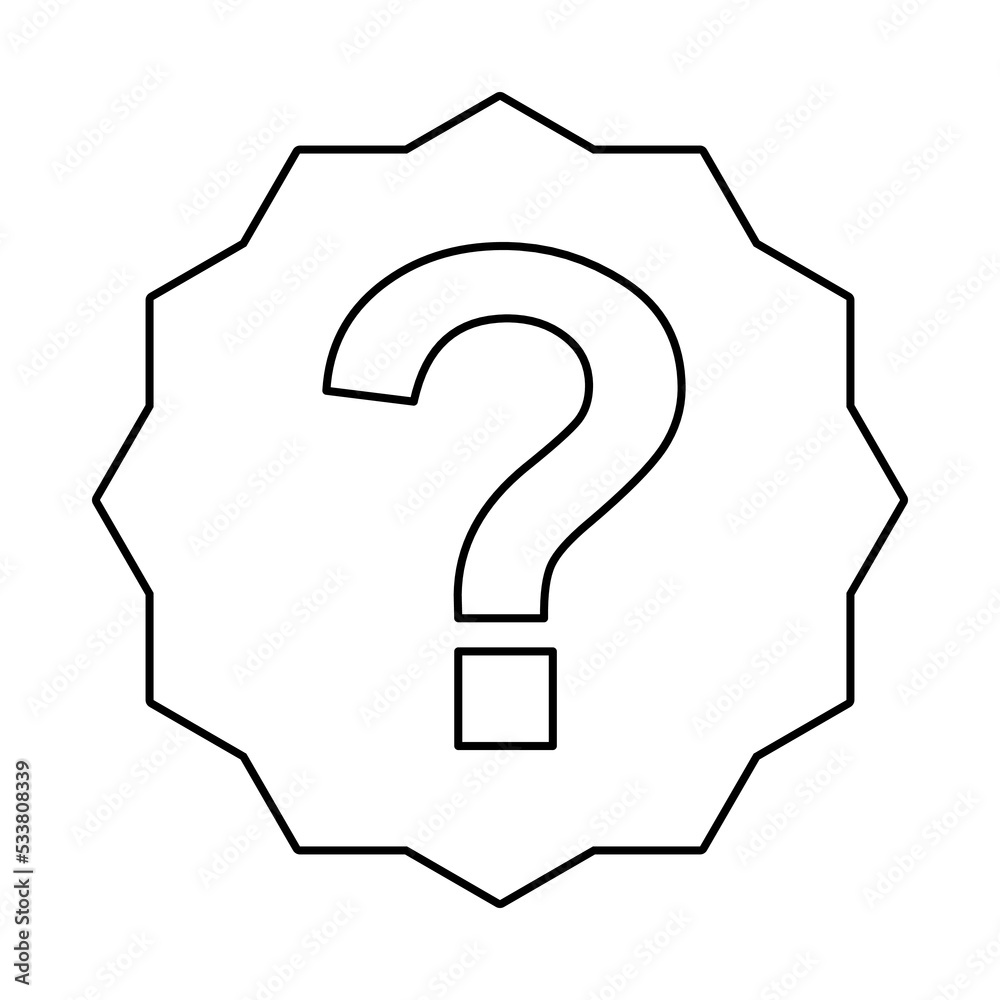 Question mark, FAQ sign, Help symbol, vector mark symbols. Black outline design. Isolated icon. Question mark, FAQ sign, Help symbol, vector mark symbols. Black outline design. Isolated icon.