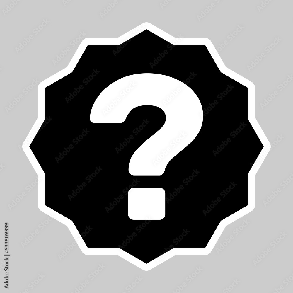 Question mark, FAQ sign, Help symbol, vector mark symbols. White outline design. Isolated icon.