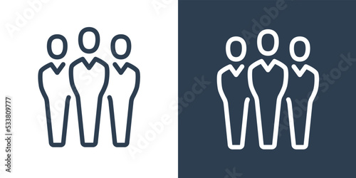 Wallpaper Mural Vector icon of crowd persons. People group pictogram Torontodigital.ca