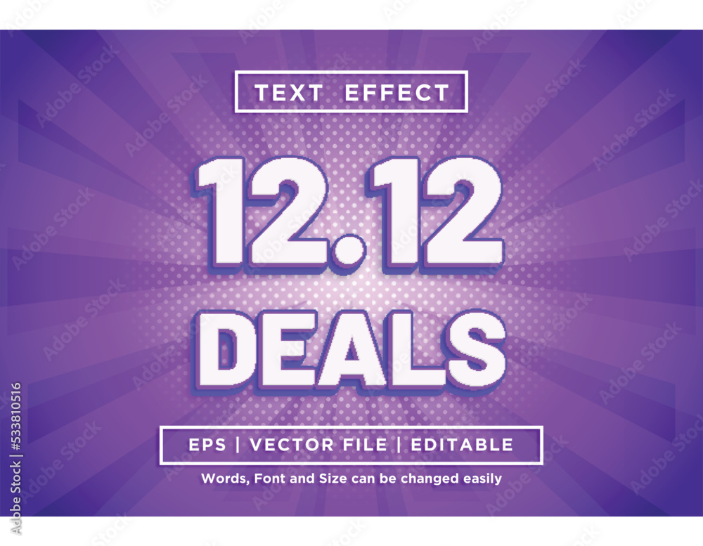 12.12 Deals Editable Text Effect