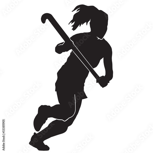 female field hockey athlete silhouette