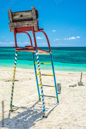 Lifeguard tower made by hand