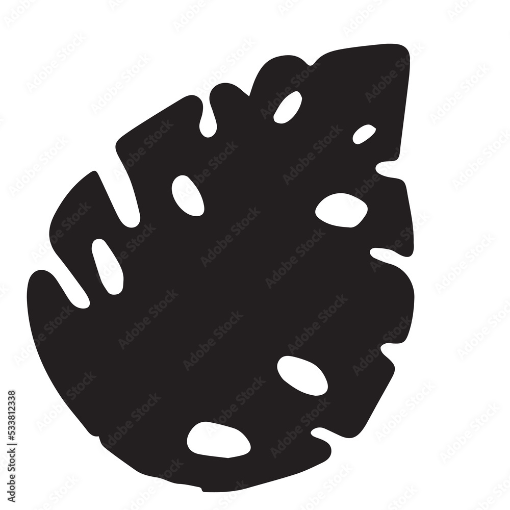 Vector Leaf silhouette on white background Vector Leaf silhouette on white background