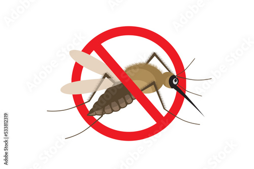 Mosquito vector. Mosquitoes bite humans. Flying insect illustration. Malaria plague insects