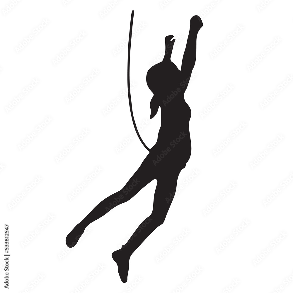 female athlete doing rock climbing. female rock climber silhouette female athlete doing rock climbing. female rock climber silhouette