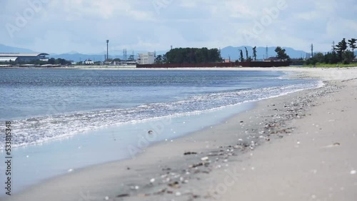 Waves in the sandy beach 4