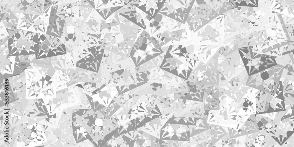 Light Gray vector pattern with polygonal shapes.