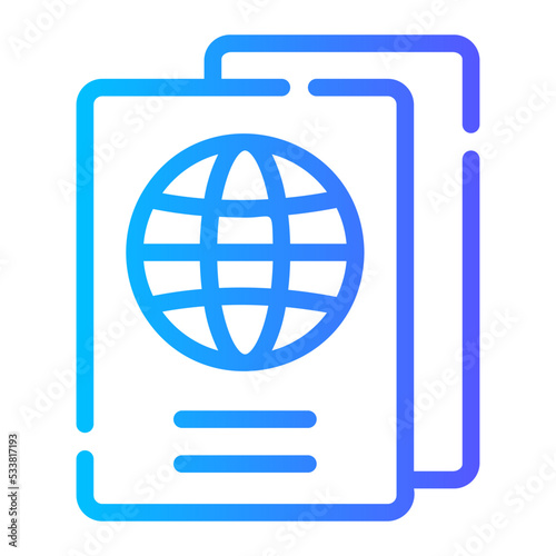 pasport gradient icon