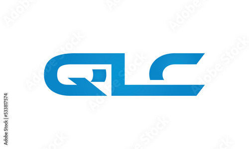 QLC monogram linked letters, creative typography logo icon