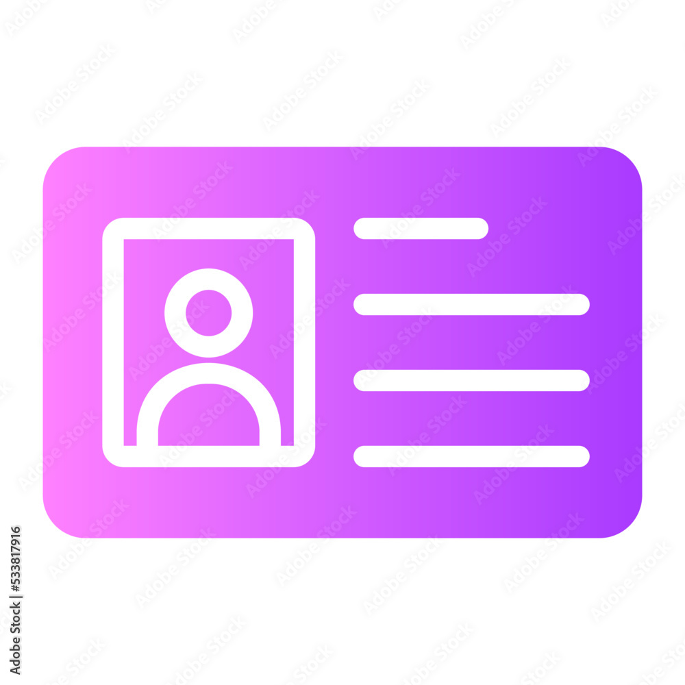 id card gradient icon