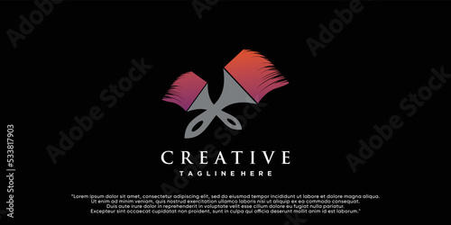Paint house  logo design renovation icon, painting services icon,full color and unique Premium Vector