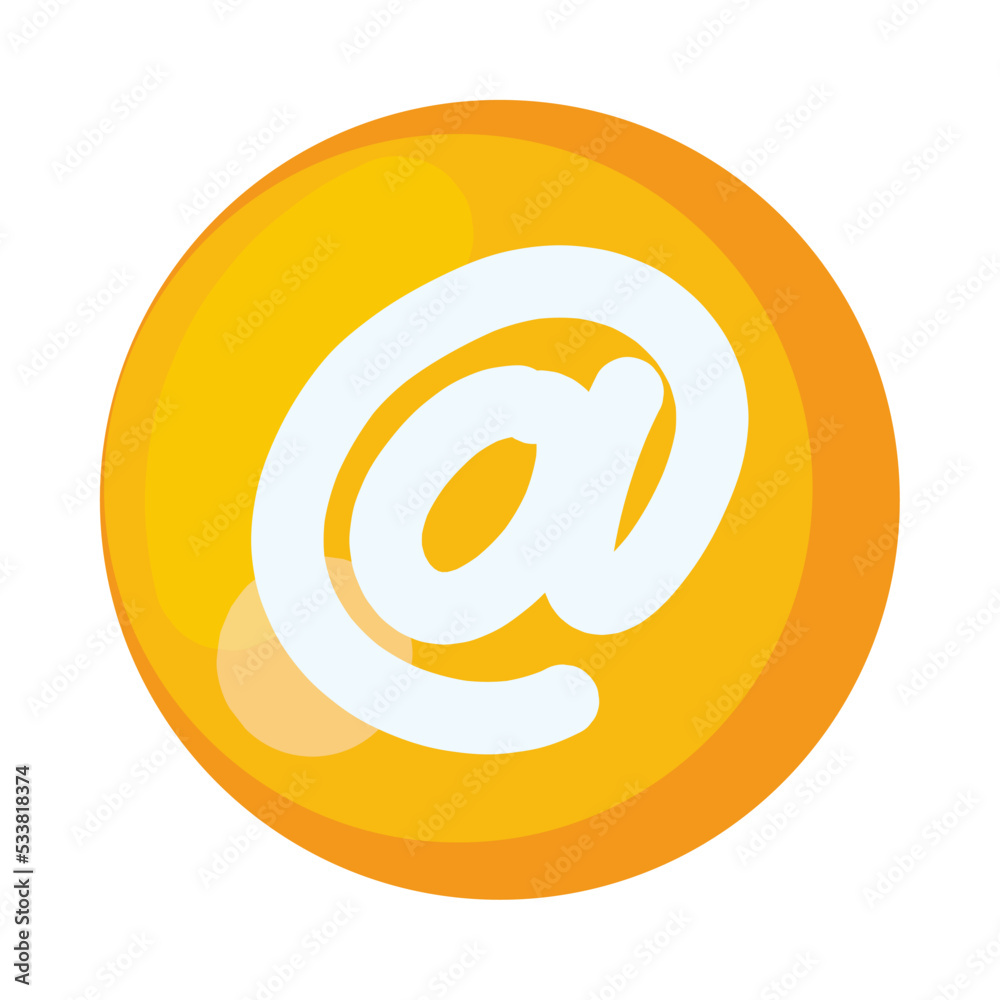 Obraz premium arroba sign button