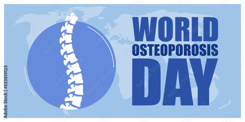Vector illustration for world osteoporosis day banner