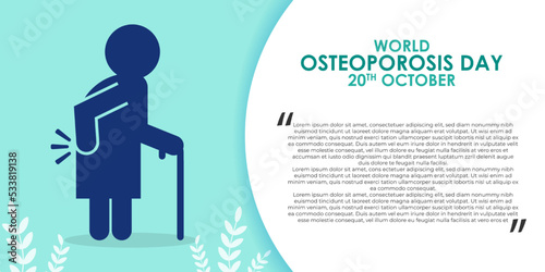 Vector illustration for world osteoporosis day banner