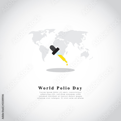 Vector illustration for world polio day banner