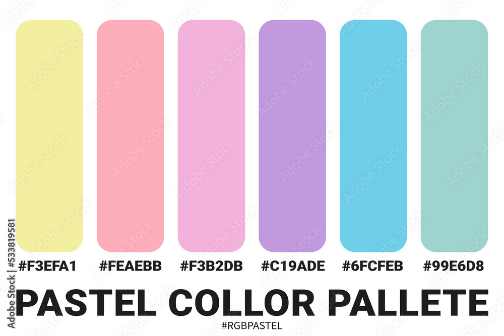 A Collection of Accurately Pastel Color Palettes with Codes, Perfect ...