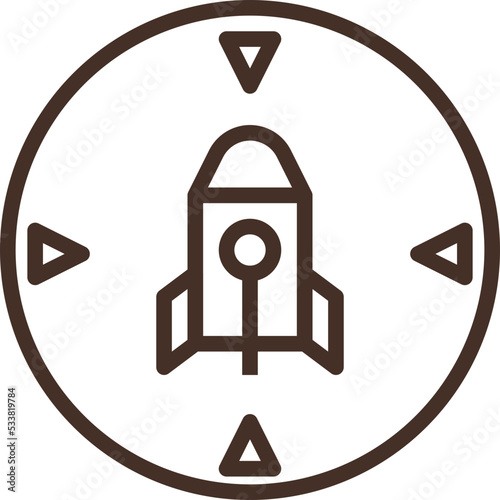 astronautics modern line style icon