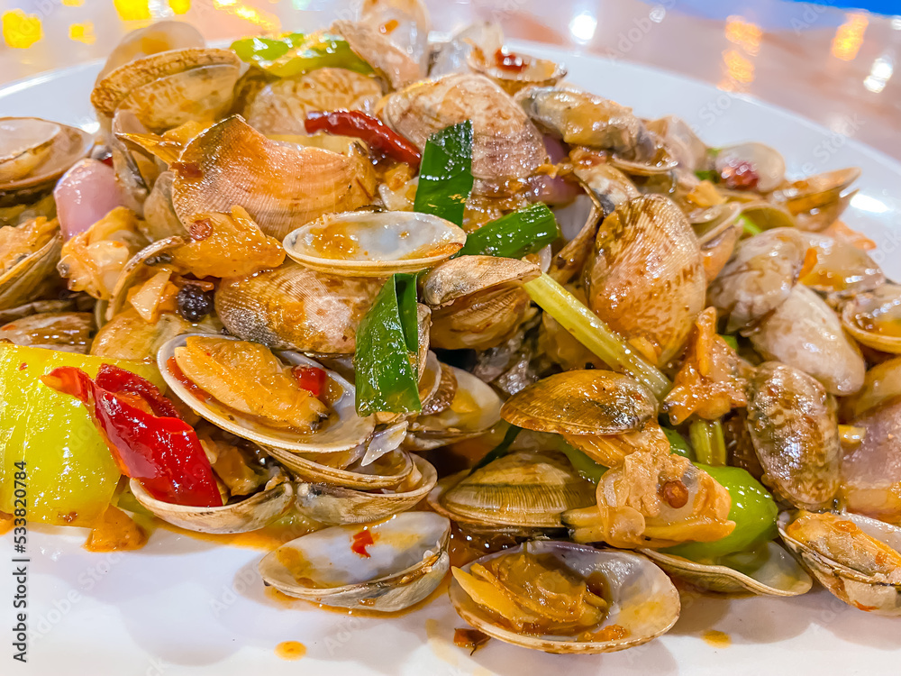Restaurant Seafood and Delicacies Fried Scallop Restaurant Seafood and Delicacies Fried Scallop