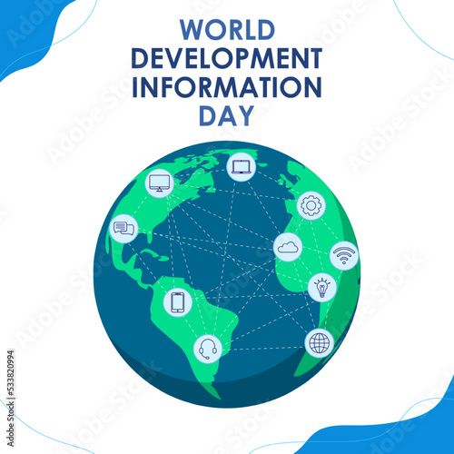 vector illustration for world development information day