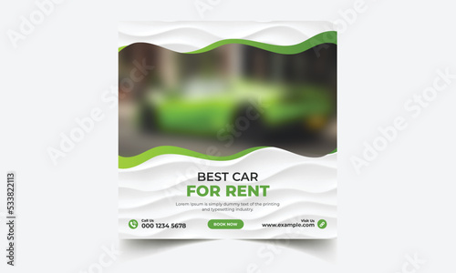 Instagram post template for Car rental, Digital marketing flyer for car rental, Automobile agency social media post template, flyer design, brochure design for car service, Car service flyer