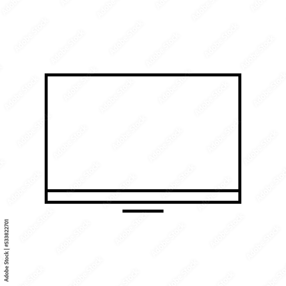 Computer monitor screen flat icon