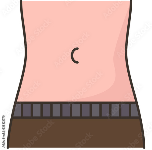 abdomen line icon