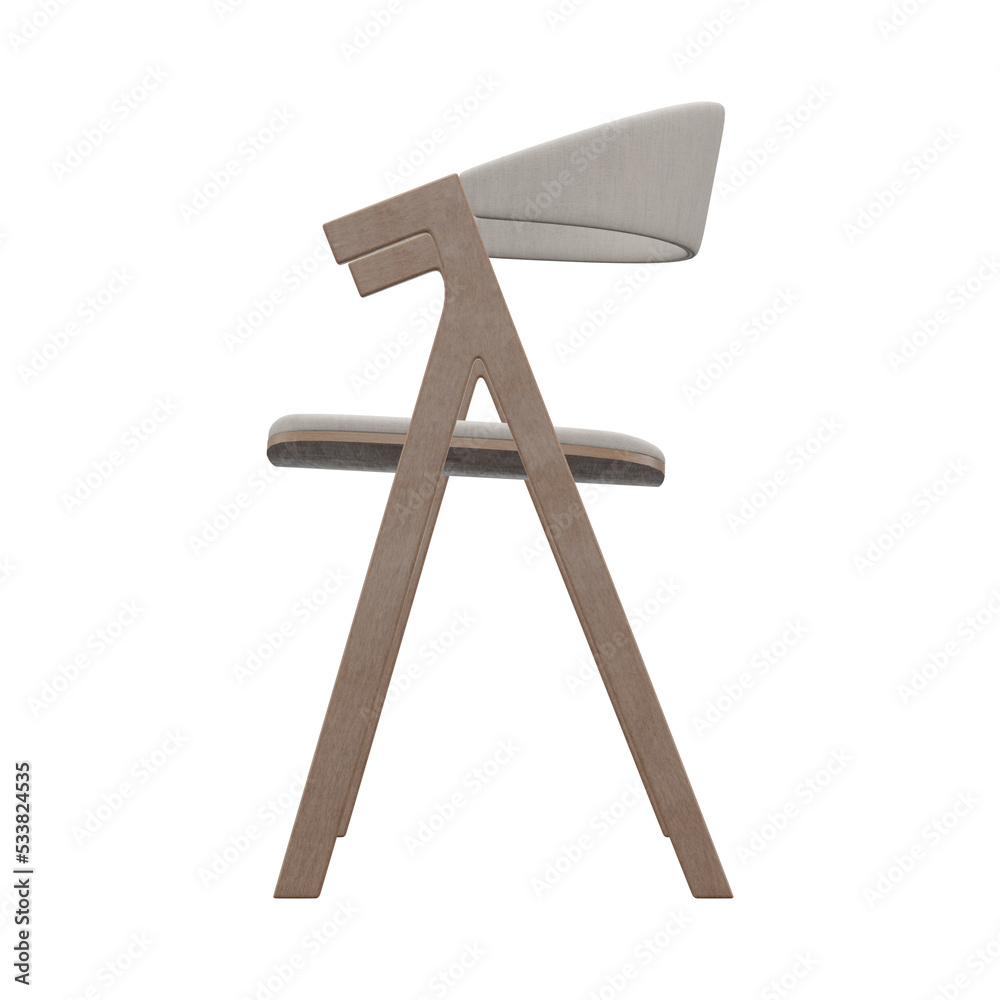 Realistic Chair Illustration. 3D Render. Realistic Chair Illustration. 3D Render.