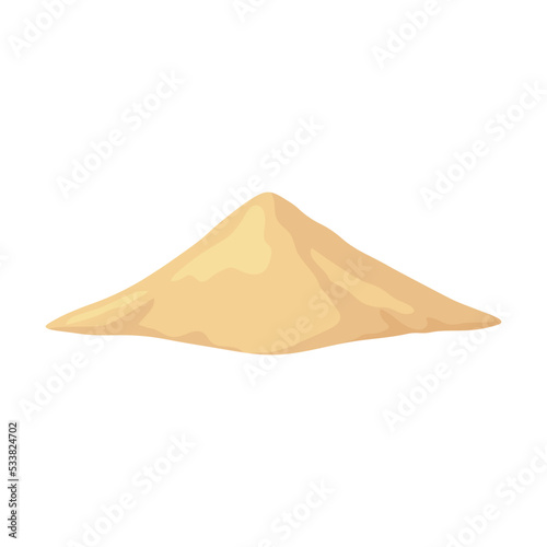 Building materials vector illustration. Piles of construction materials  sand on white background. Building  construction material  industrial concept