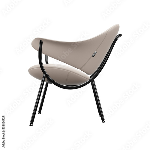Realistic Chair Illustration. 3D Render.