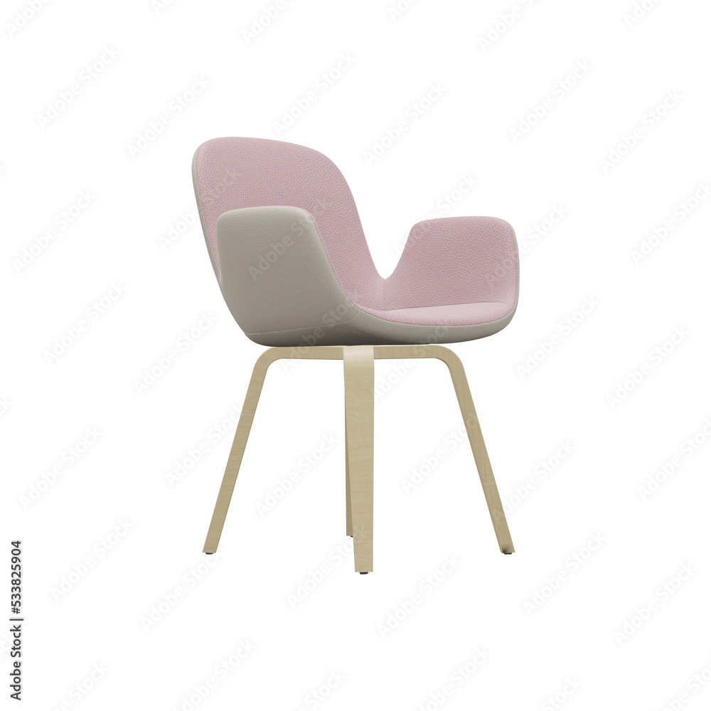 Realistic Chair Illustration. 3D Render. Realistic Chair Illustration. 3D Render.