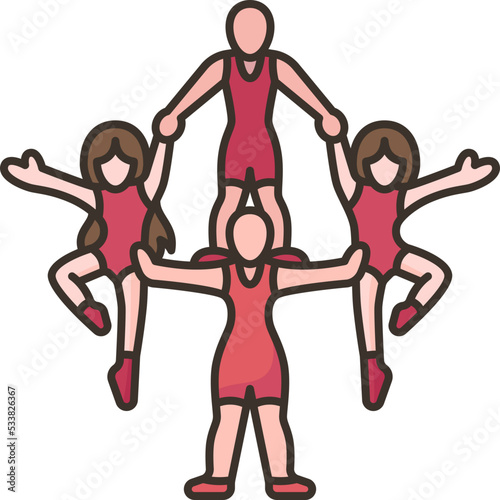 acrobats line icon