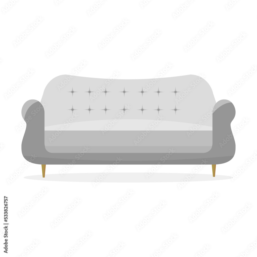 Contemporary couch. Trendy sofas for living room, divans for modern